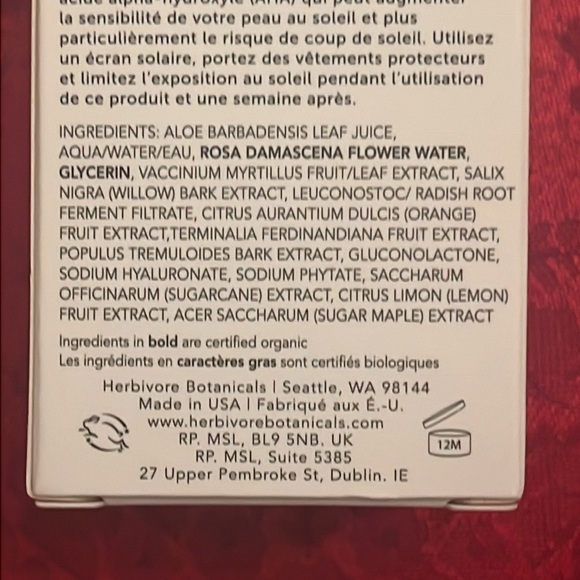 Brand New Herbivore Prism 12% AHA + 3% BHA Exfoliating Glow Serum Lightweight - Picture 12 of 14